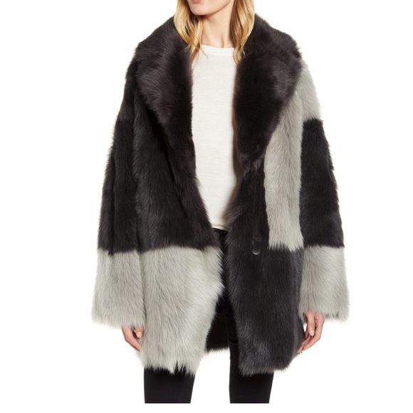 High Society HiSO BERNICE Reversible Genuine Shearling Coat - Picture 3 of 12